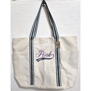 NWT Victoria's Secret PINK Friday 2004 Vintage Travel Tote Book Bag Canvas Green